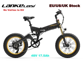 Электровелосипед Lankeleisi X3000 Plusup 1000W 48V 17.5Ah 20-Дюймовая Пляжная Горная Вилка для скоростного спуска с Мягким хвостом и Двойной подвеской EU/UK/US в наличии