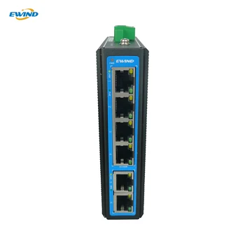 EWIND 6 Портов Промышленный Коммутатор POE 10/100 М Ethernet-коммутатор 4 Порта POE и 2 порта RJ45 Сетевой коммутатор для IP-камеры/Беспроводной точки доступа