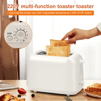 Автоматический тостер для Приготовления Сэндвичей на завтрак из 2 ломтиков, Инструмент для выпечки и Приготовления Пищи, Тостер для быстрого нагрева Хлеба, Домашний завтрак