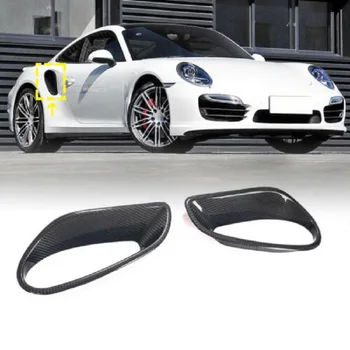 Настоящая сухая карбоновая автомобильная боковая вентиляционная крышка для Porsche 911 991 Turbo S 2014-2016