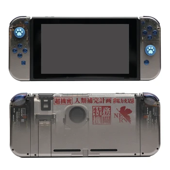 NS Oled Консоль Прозрачная Задняя Панель Корпус Прозрачная Оболочка Сменная Задняя панель NS с Подставкой для Nintendo Switch OLED