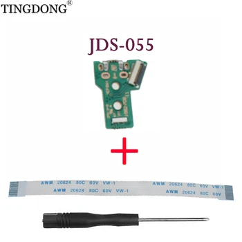 Для SONY PS4 Контроллер USB Порт для зарядки Плата разъема JDS-055 Ручка плата переключателя зарядного разъема 12PIN кабельный модуль для PS4