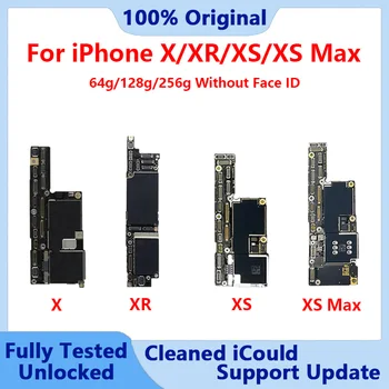 Полностью протестированная Оригинальная Материнская плата Для iPhone X/XR/XS/XS Max Без Face ID 100% Аутентичная Материнская плата, очищенная iCloud и разблокированная