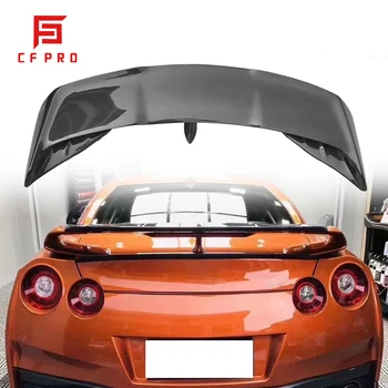 OEM Стиль Карбоновый спойлер заднего крыла багажника для Nissan GTR R35 2017 + Задний спойлер Автомобильные Аксессуары