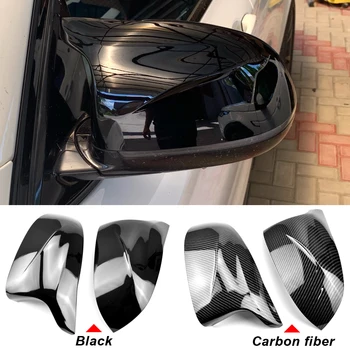 Крышка зеркала заднего вида из углеродного волокна Черного цвета для BMW F25 X3 F26 X4 F15 X5 F16 X6 2014-2018