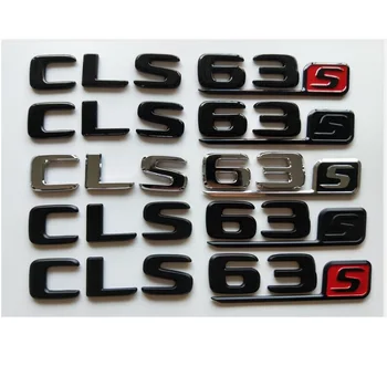 Хромированные черные буквы с плоским Шрифтом для Mercedes Benz W218 CLS63 S AMG Эмблемы номеров багажника сзади