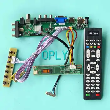 Подходит LTN121AT02 LTN121W1 QD12TL02 Плата цифрового контроллера DVB 1-CCFL 1280*800 20Pin LVDS Комплект, Совместимый с HDMI, VGA, USB, AV, RF 12,1 