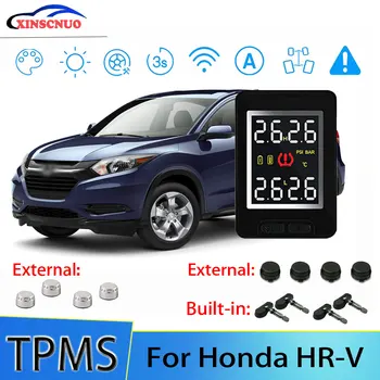 Интеллектуальная Автомобильная Система Контроля давления в шинах TPMS Для Honda HRV HR-V С 4 Датчиками Беспроводной сигнализации ЖК-дисплей TPMS Monitor