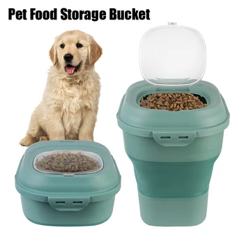 Для влагостойкого Уплотнения 23Л Коробка для сухого корма для кошек, сумка С Мерным стаканчиком, Контейнер для хранения корма для собак, Ведро для риса