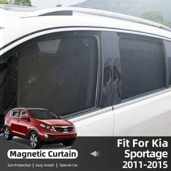 Для Kia Sportage 3 SL 2011-2015 Магнитный автомобильный солнцезащитный козырек на лобовое стекло, шторка на рамке заднего бокового окна, солнцезащитный козырек