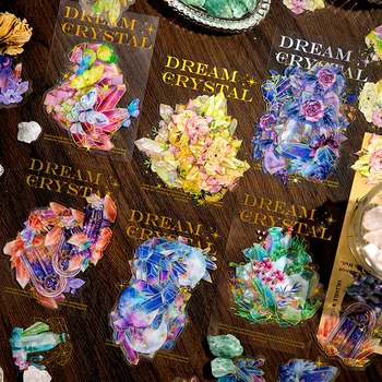 Декоративная блестящая наклейка серии Dream Crystal в стиле Ретро, этикетка для материалов для скрапбукинга, дневник, планировщик дневников