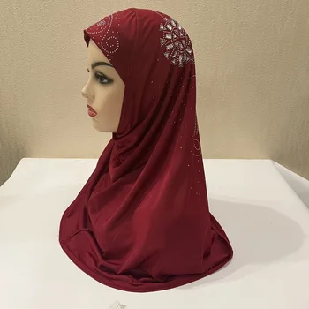 H237 красивый большой золотой или взрослый мусульманский хиджаб с камнями, исламский шарф, шаль, головной платок, шляпа, армейская накидка, мусульманская мода