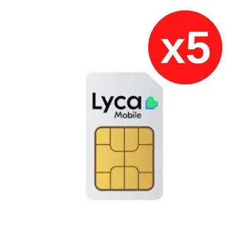Sim-карта Lyca x 5 штук Английская SIM-карта Lyca UK SIM-карта Великобритания Sim-карты