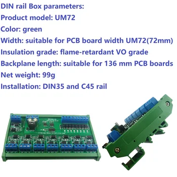 DC 12V 24V 8 Изолированный ввод-вывод DIN35 C45 Рельсовая Коробка UART RS485 MOSFET Модуль Modbus RTU Плата Управления Переключателем для Реле PLC LED PTZ