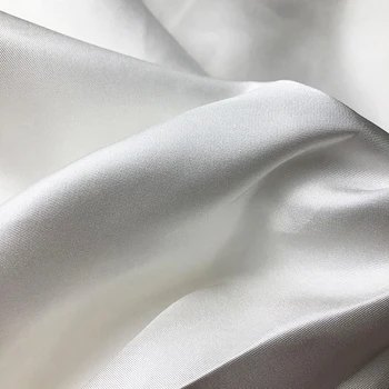 Натуральный белый 114 см 140 Шириной 100% чистый шелк 10 14 16 18 м/м Саржевая ткань для женского платья с принтом, ткань для шитья своими руками, Бесплатная доставка