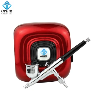OPHIR Портативный аэрограф 0,3 мм, мини-воздушный компрессор, набор для макияжа ногтей, профессиональные инструменты для ногтей _AC123R + AC004