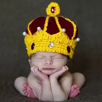 Реквизит для фотосъемки новорожденных, Зимняя детская шапочка, вязаная крючком, Детская теплая шапочка, Подарочная шапка для маленьких мальчиков и девочек