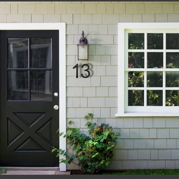 200 мм крупногабаритное акриловое украшение для дома Номер 0-9 буквы ABCD, вывеска на ворота, 3D, современный дом в скандинавском стиле, ногтевая пластина