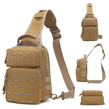 Тактические сумки-слинги, уличное снаряжение, прочная Оксфордская система Molle, Нагрудный рюкзак для военного вездехода для охоты, Походный рюкзак