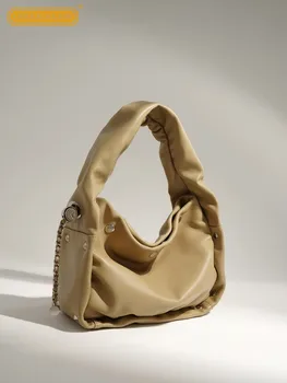 Новая Дизайнерская женская сумка-слинг из спилка, Модные сумки-бродяги, сумка для подмышек, сумки через плечо, Женская сумка-мессенджер