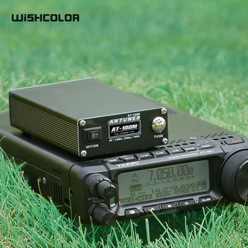 Универсальный высокочастотный антенный тюнер Wishcolor ANTUNER AT-100M 1,8 МГц-30 МГц, измеритель мощности КСВ 100 Вт для Yaesu Kenwood Xiegu в наличии!