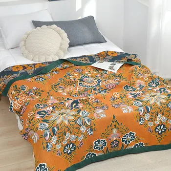 Чехол для дивана, хлопчатобумажное махровое покрывало для путешествий, дышащее шикарное большое одеяло, высококачественный ворс для гостиной