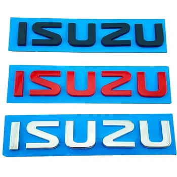 Значок с буквенной эмблемой ISUZU, автомобильные наклейки для ISUZU D-MAX I II WFR VAN NFR ATV TROOPER, наклейка на переднюю голову, логотип, аксессуары для украшения