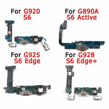 Оригинальный Порт Зарядки Для Samsung Galaxy S6 Active Edge Plus G890 G920 G925 G928 Плата Зарядки Usb Разъем Pcb Док-станция Гибкий Кабель