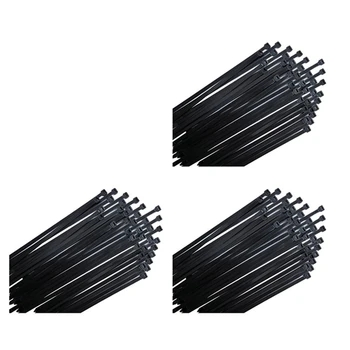 3X Кабельные стяжки Черная упаковка Размером 300 мм X 7,6 мм, устойчивая к ультрафиолетовому излучению Ultra С прочностью на растяжение 75 кг, Термостойкая И долговечная