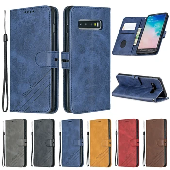 Кожаный Чехол с магнитной застежкой для Samsung Galaxy S10 S9 S8 Plus Note10 J4 J6 Plus A6 A7 2018 A50 A30 A20 A40 A70 A10 XCover 4S Case