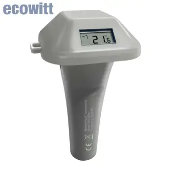 Ecowitt WN36 Беспроводной Термометр для бассейна с Якорем, Плавающий Легко Считываемый Датчик температуры воды для Водяной Бани для бассейна