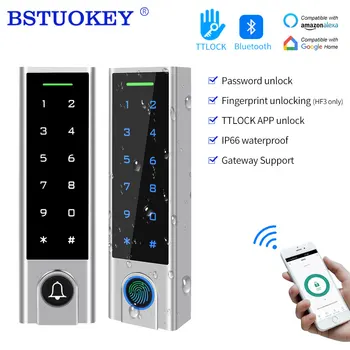 IP66 Водонепроницаемый Bluetooth TTlock App Пульт Дистанционного Управления Система Контроля Доступа к Двери 13,56 МГц Кард-Ридер Smart Lock Relay Открывалка