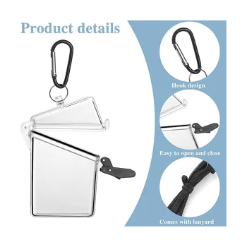 3 Упаковки водонепроницаемых чехлов для бейджей с удостоверениями личности, прозрачных водонепроницаемых ремешков для бейджей и ключей