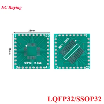 20шт LQFP32 SSOP32 FQFP32 TQFP32 Плата переноса Адаптер печатной платы Pinboard SMD к DIP32 DIP Pin IC Тестовая Пластина с шагом 0,8 мм Гнездо