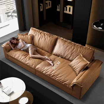 Кожаный диван для гостиной Nordic Love Seat Роскошный Современный диван-софа Lazy Vintage Sofa Para Habitacion Роскошная Мебель для спальни