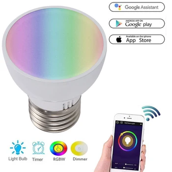 Семейный праздник Wifi Умная светодиодная Лампа GU10/GU5.3/E27 Приложение Дистанционный переключатель С Регулируемой Яркостью Alexa/Google Assistant Voice Light