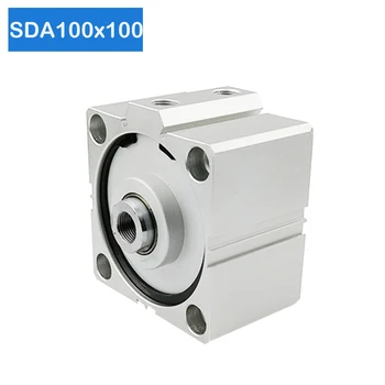 SDA100 *100 Бесплатная доставка Диаметр 100 мм Ход 100 мм Компактные Воздушные Цилиндры SDA100X100 Пневматический цилиндр Двойного Действия