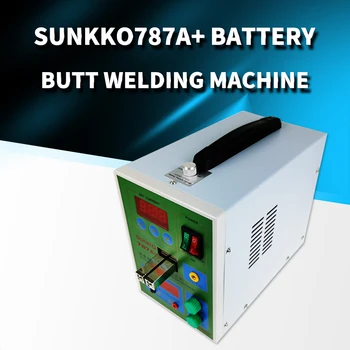 Sunkko 787A + Аккумуляторная машина для стыковой сварки, двухимпульсная маленькая батарея 18650, точечный сварочный аппарат, кнопочная батарея, сварочный аппарат