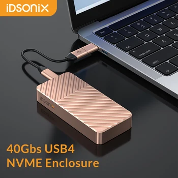 iDsonix SSD Case 40 Гбит/с M.2 Внешний корпус NVMe Type C 20 Гбит/с Высокоскоростной USB4 Thunderbolt 3/4 Чехол для хранения NVMe PCIE для ПК