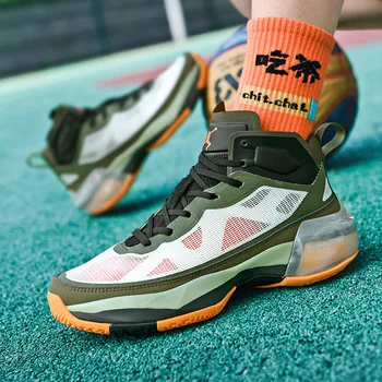 2023 Мужская баскетбольная обувь, дышащая амортизирующая нескользящая носимая спортивная обувь, Женские тренировочные баскетбольные кроссовки