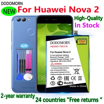 Аккумулятор DODOMORN HB366179ECW для Huawei Nova 2 CAZ-AL10 CAZ-TL00 Высокого Качества + Номер для отслеживания