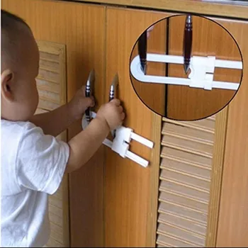 4 шт. Регулируемый дверной замок для маленьких детей