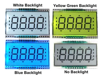 16PIN TN Положительный 4-разрядный сегмент ЖК-панели со сверхнизкотемпературным дисплеем Белый/Желтый Зеленый/синий с подсветкой 3 В