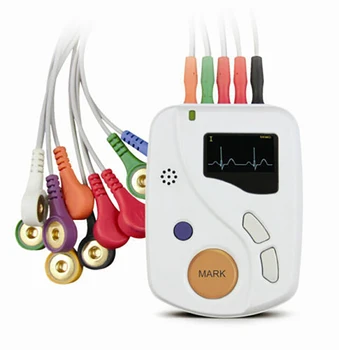 Contec TLC6000 3-Канальный 2,4-дюймовый Дисплей Heart Holter Recorder Экг Портативный Аппарат для проведения Электрокардиограммы