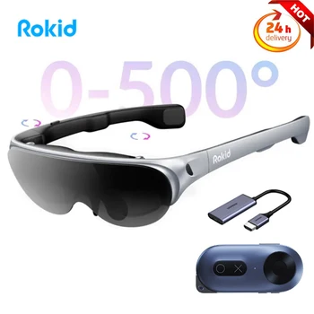 Умные очки Rokid Air AR с 120-дюймовым экраном Rokid Station с разрешением OLED 1080P Складное портативное устройство для просмотра домашних игр