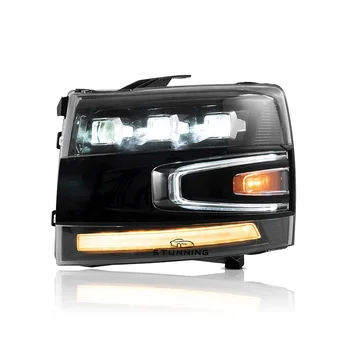 полная светодиодная фара в сборе для Chevrolet Silverado 1500 2500HD 3500HD 2007-2013 головной фонарь головного света подключи и играй