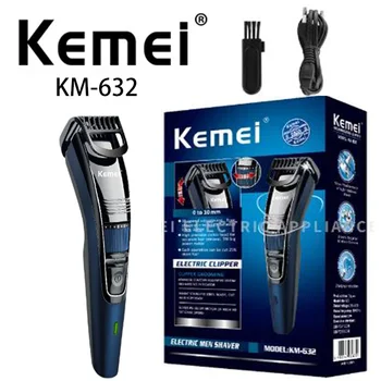 машинка для стрижки волос kemei KM-632, перезаряжаемая электрическая машинка для стрижки волос, регулируемое лезвие