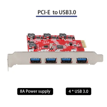 Игровая адаптивная карта расширения PCI-E PCIE к 4-портовому адаптеру USB3.0 PCI-e Конвертер PCI-E Riser Card Адаптер игровой адаптивный