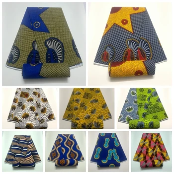 новое поступление, натуральная восковая ткань, высококачественный 100% хлопок, Африка, Нигерия, Гана, ткань Анкара, африканская одежда, восковой принт 6 ярдов