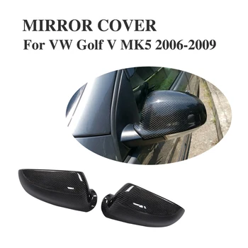 Сменные Крышки боковых зеркал заднего вида из углеродного волокна Для VW Golf V MK5 R32 GTI Jetta MK5 06-09 Passat VB6 04-10